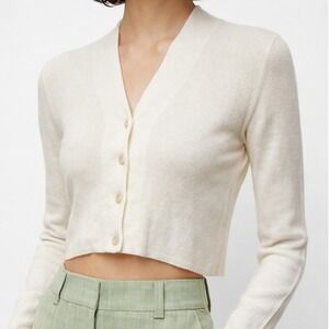 Jacquemus Off-White Le Cardigan Velours Cardigan Button Up Sweater 34